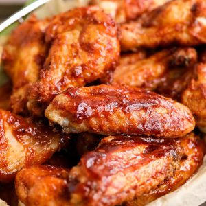 BBQ Chicken Wings,(BBQ Dip)8pcs