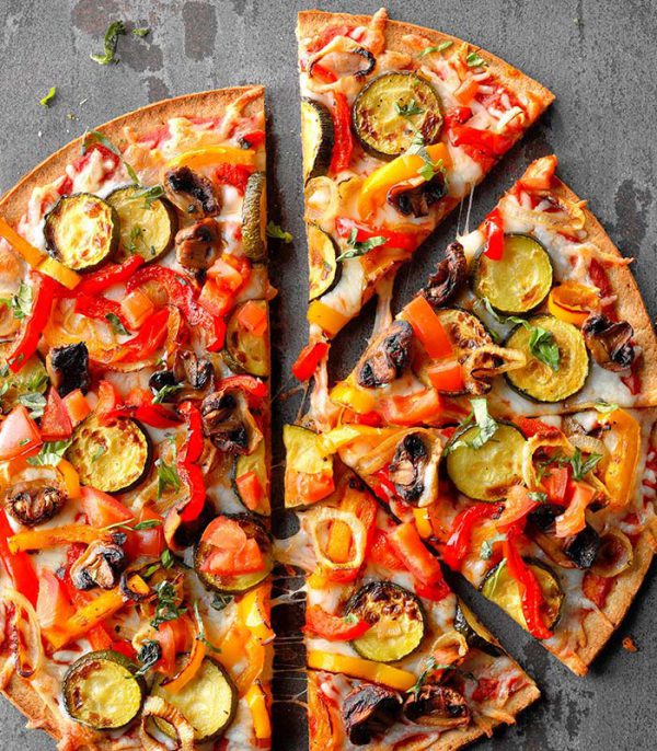 vegetarian hot pizza